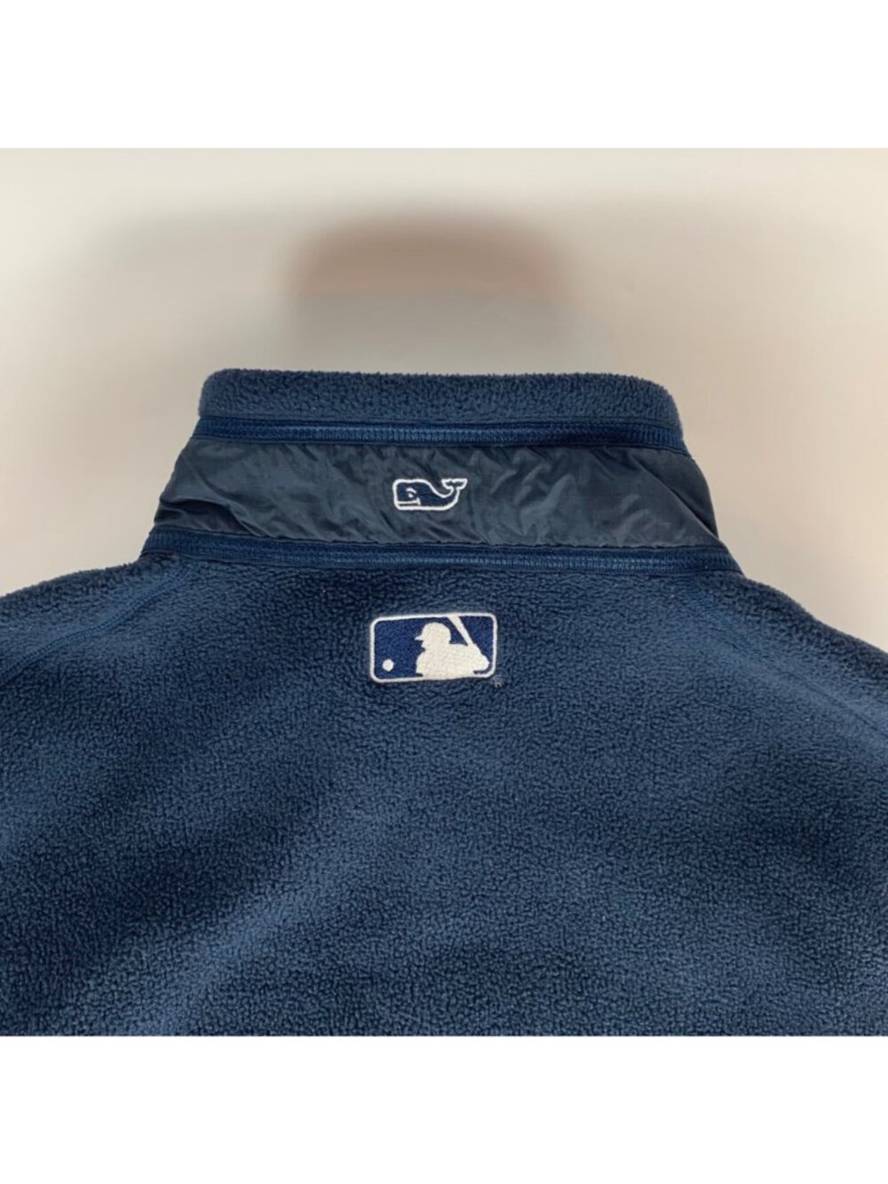 Vineyard Vines Navy Blue Major League Baseball Fleece Full Zip Vest Mens Large - Picture 5 of 6